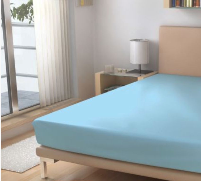 Froté prostěradlo Světle modré 90x200 cm